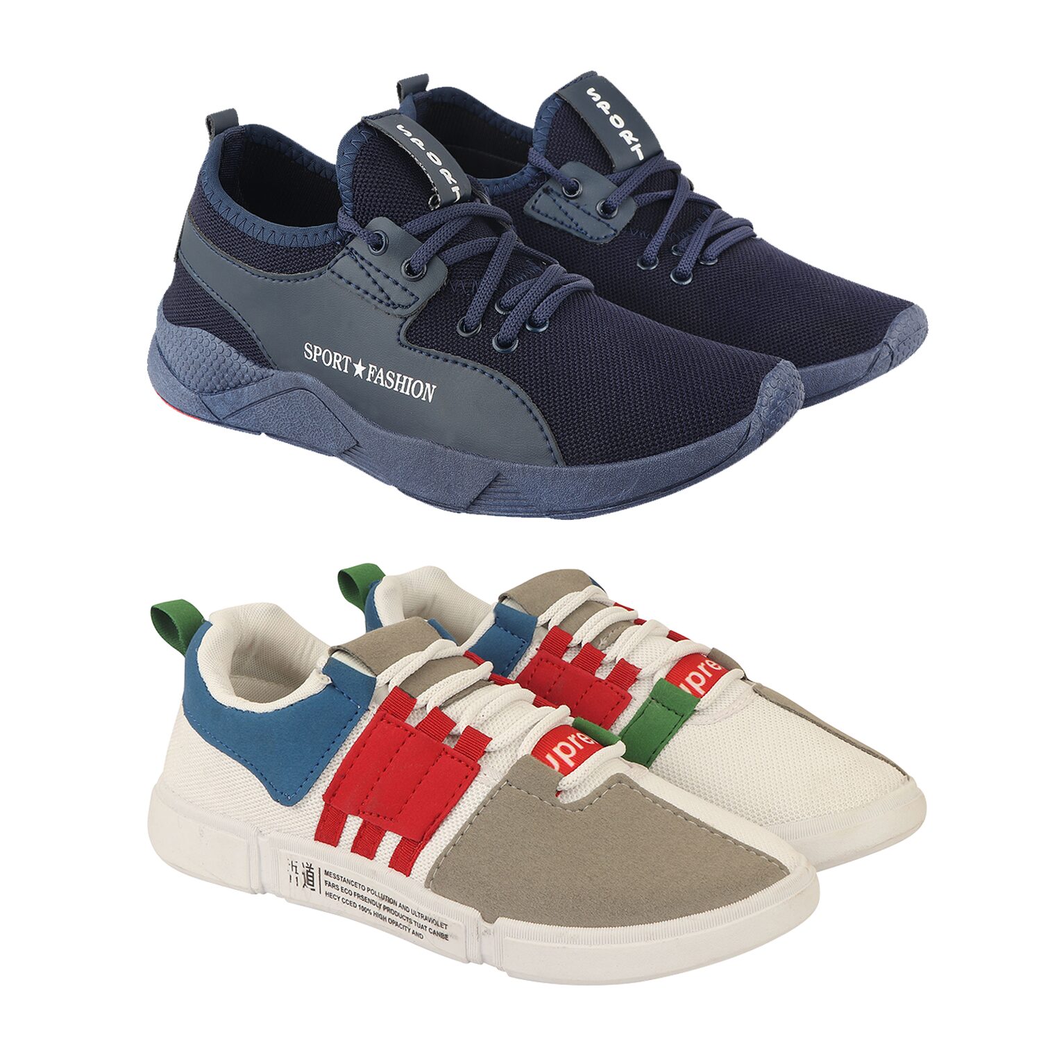 

Birde Men Multi-Color Casual Shoes - BRD-342-CHAMPION-1-WHT-GRY