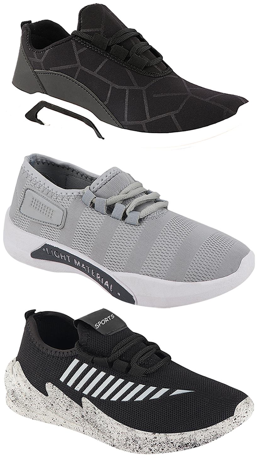 

Birde Men Multi-Color Casual Shoes - BRD-300-BLK-301-GRY-324-GRY