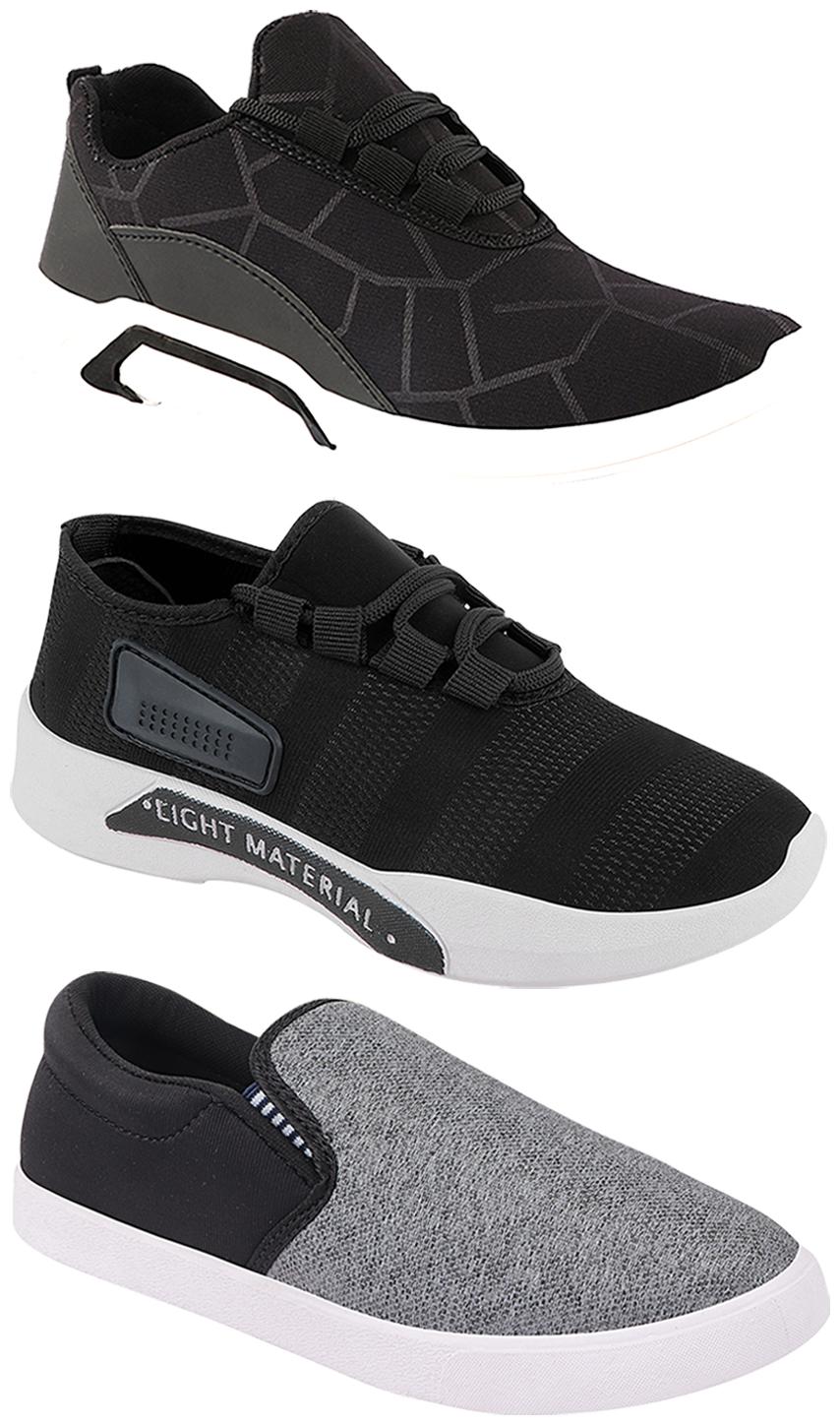 

Birde Men Multi-Color Casual Shoes - BRD-300-BLK-301-BLK-310-SLVR