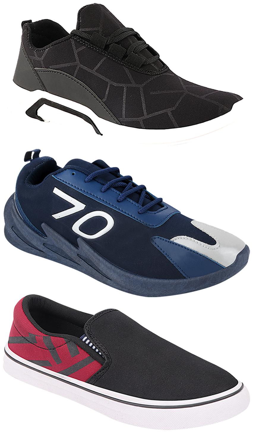 

Birde Men Multi-Color Casual Shoes - CASUAL SPORTS SNEAKERS RUNNNING SHOES - BRD-300-BLK-308-MRN-351
