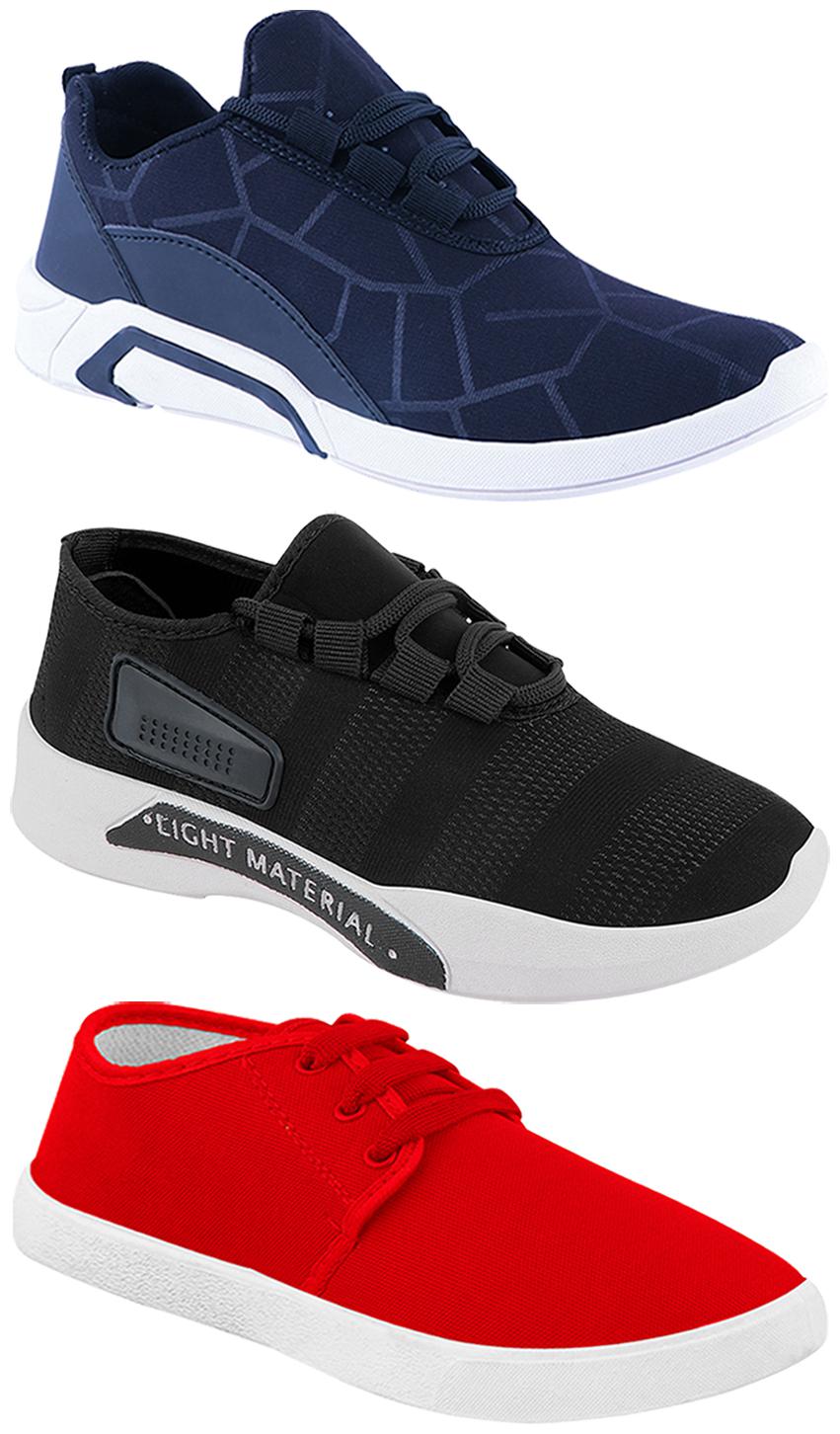 

Birde Men Multi-Color Casual Shoes - BRD-300-BLU-301-BLK-1077