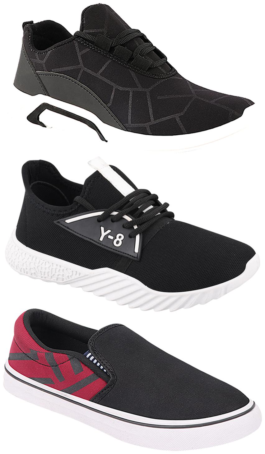 

Birde Men Multi-Color Casual Shoes - BRD-300-BLK-308-MRN-378