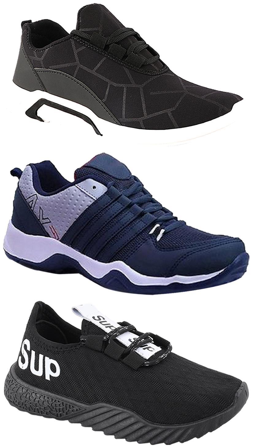 

Birde Men Multi-Color Casual Shoes - CASUAL SPORTS SNEAKERS RUNNNING SHOES - BRD-300-BLK AX-1-384