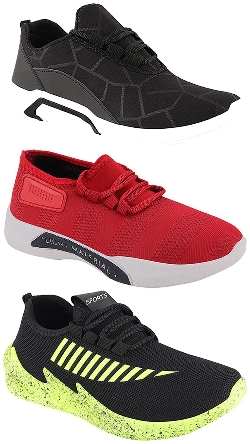 

Birde Men Multi-Color Casual Shoes - CASUAL SPORTS SNEAKERS RUNNNING SHOES - BRD-300-BLK-301-RD-324-PGRN