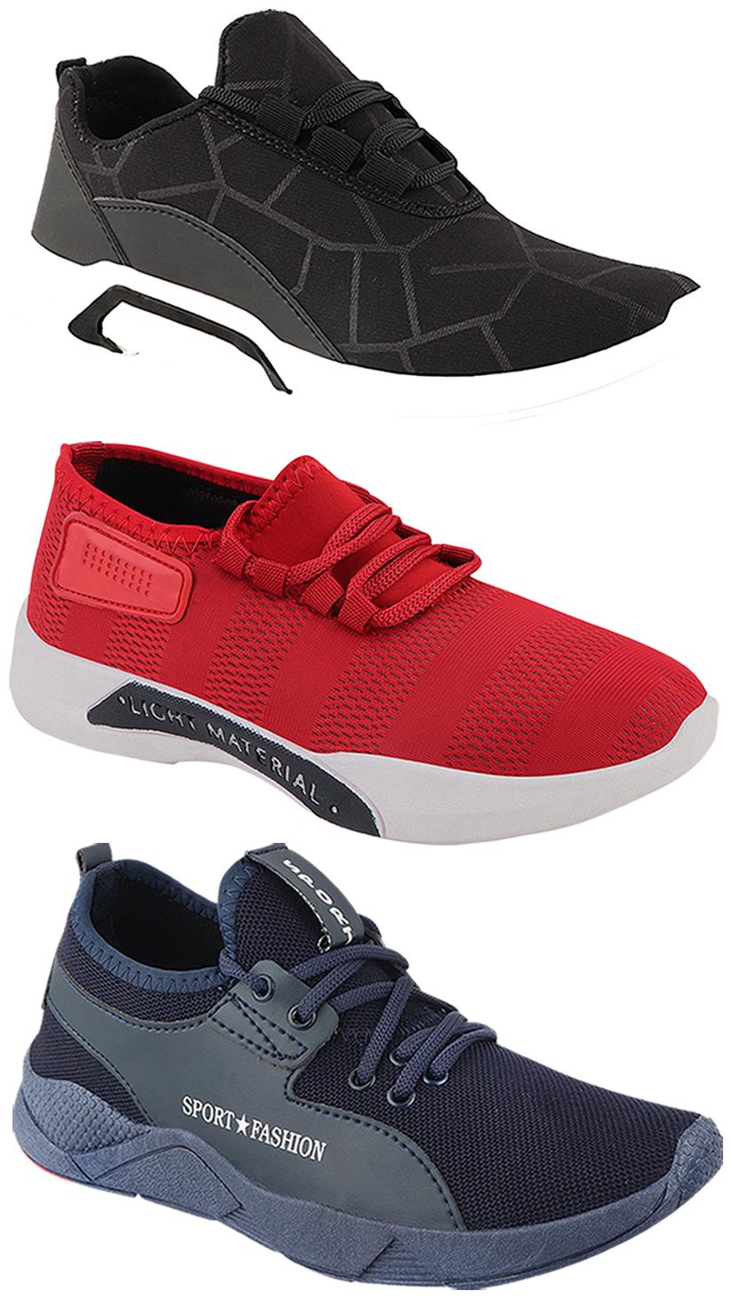 

Birde Men Multi-Color Casual Shoes - BRD-300-BLK-301-RD-342