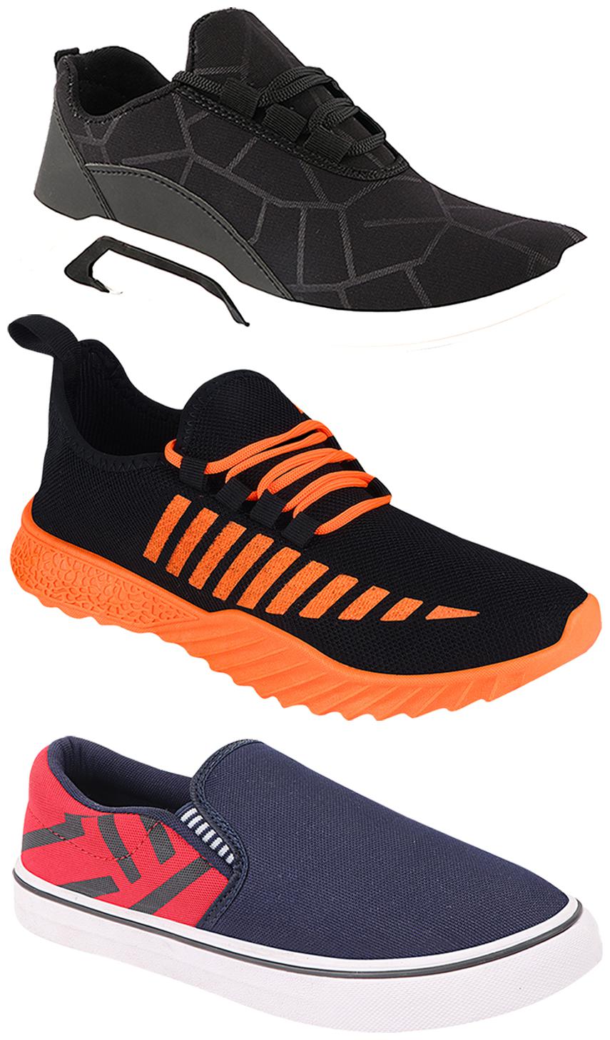 

Birde Men Multi-Color Casual Shoes - BRD-300-BLK-308-RED-359