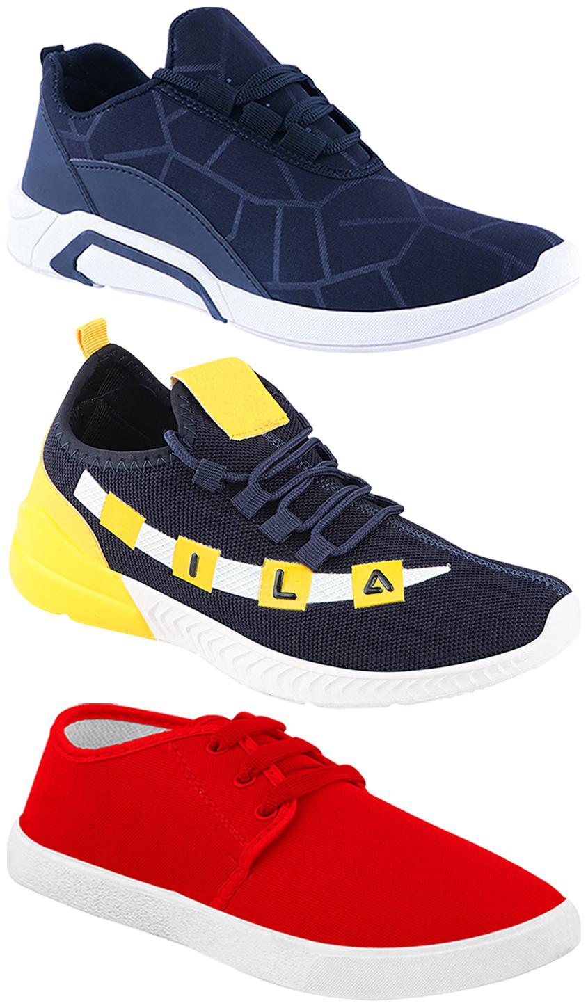 

Birde Men Multi-Color Casual Shoes - CASUAL SPORTS SNEAKERS RUNNNING SHOES - BRD-300-BLU-1077-330