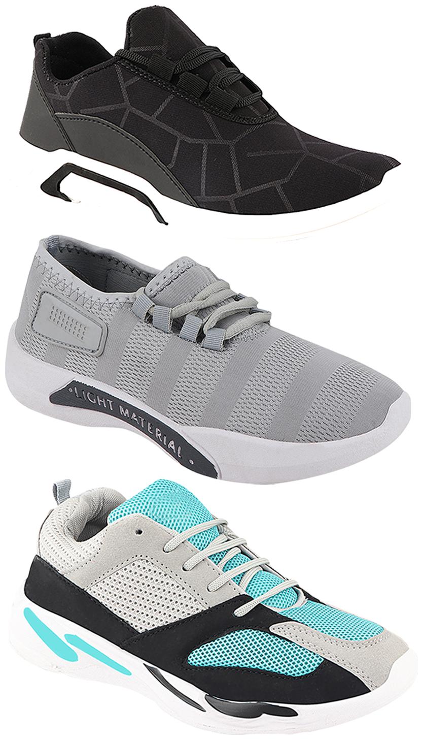

Birde Men Multi-Color Casual Shoes - CASUAL SPORTS SNEAKERS RUNNNING SHOES - BRD-300-BLK-301-GRY-332