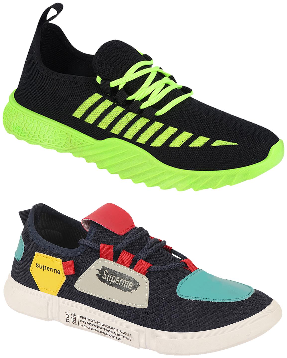 

Birde Multicolor Mesh Casual Shoes For Men (Pack of 2)