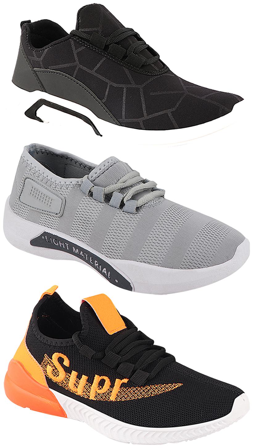 

Birde Men Multi-Color Casual Shoes - CASUAL SPORTS SNEAKERS RUNNNING SHOES - BRD-300-BLK-301-GRY-331