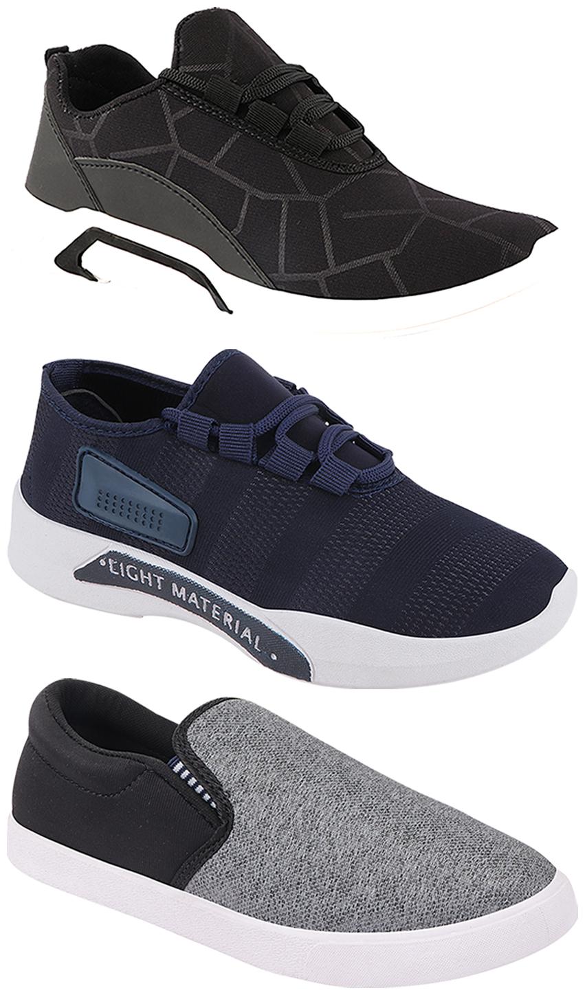 

Birde Men Multi-Color Casual Shoes - BRD-300-BLK-301-BLU-310-SLVR