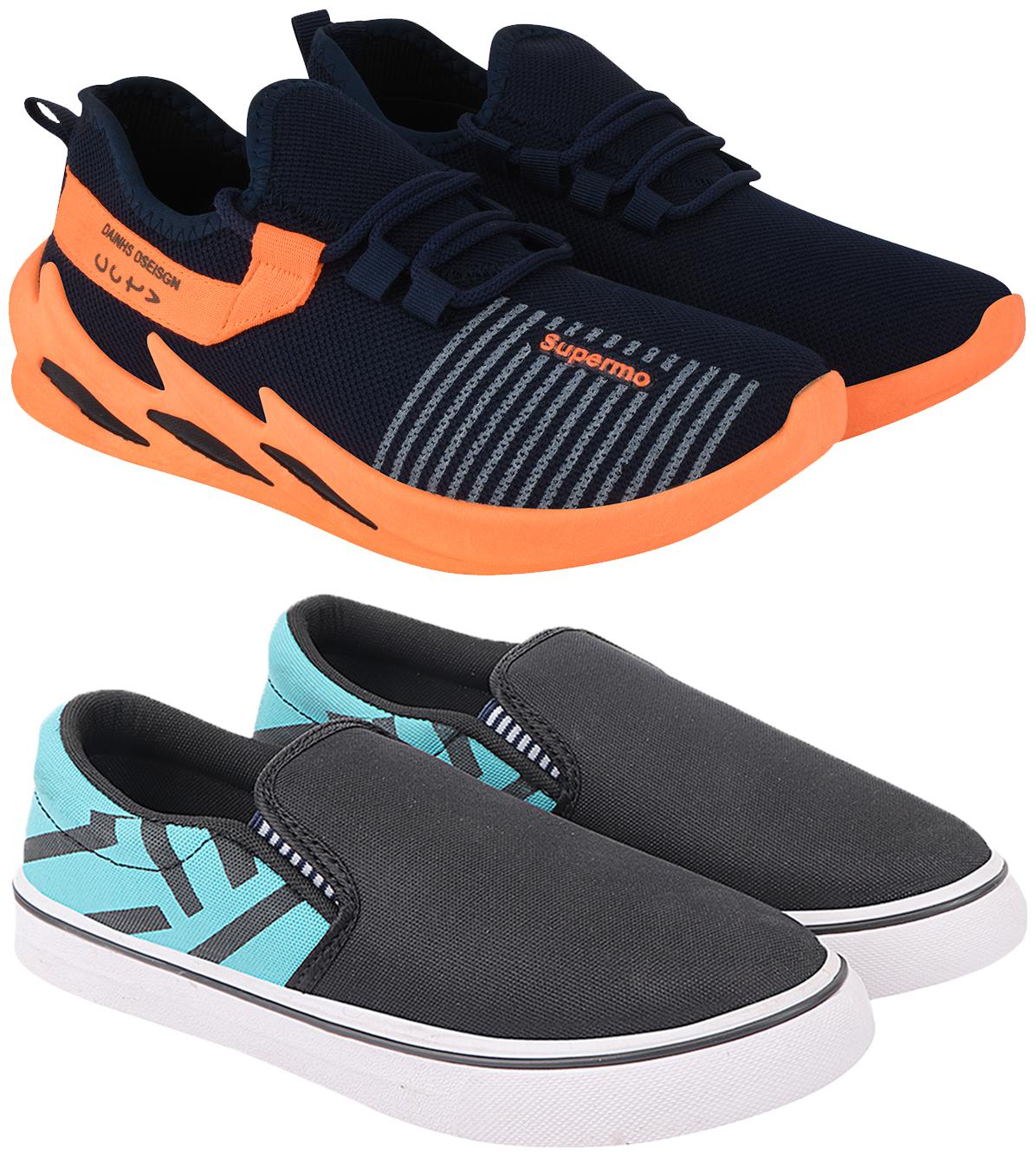 

Birde Multicolor Mesh Casual Shoes For Men (Pack of 2)