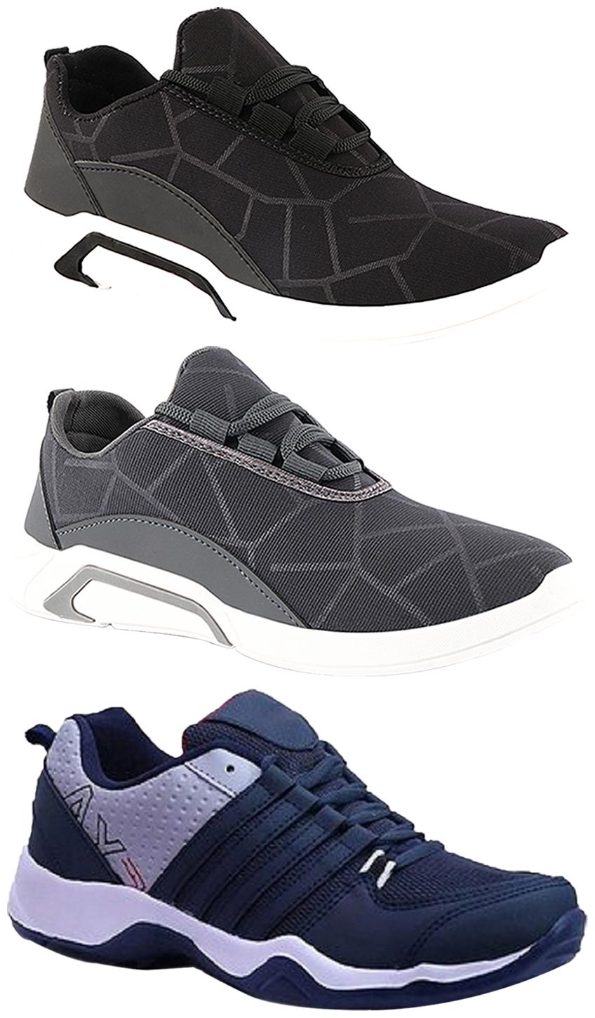 

Birde Men Multi-Color Casual Shoes - BRD-300-BLK-300-GRY AX-1