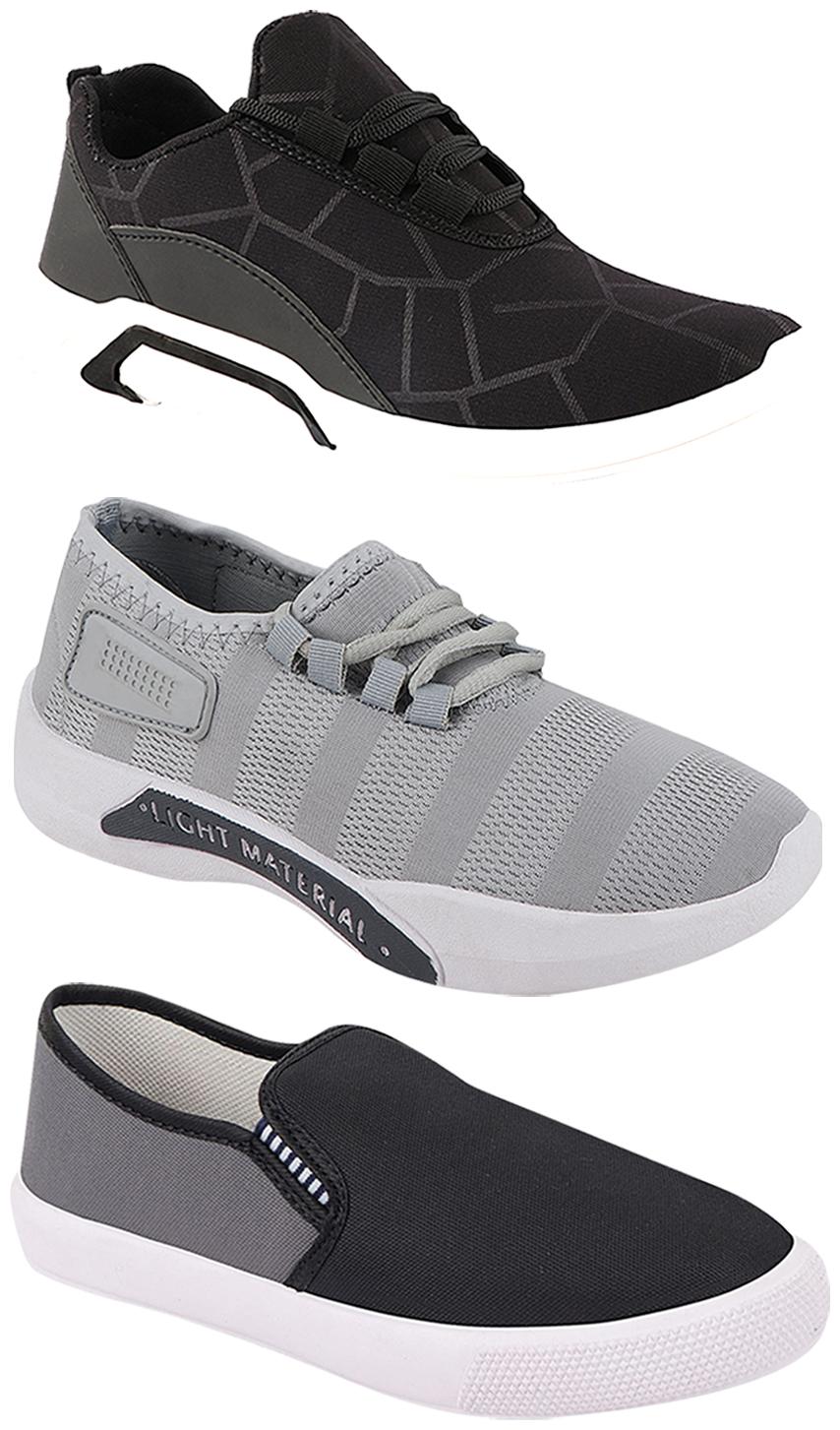 

Birde Men Multi-Color Casual Shoes - BRD-300-BLK-301-GRY-309-GRY
