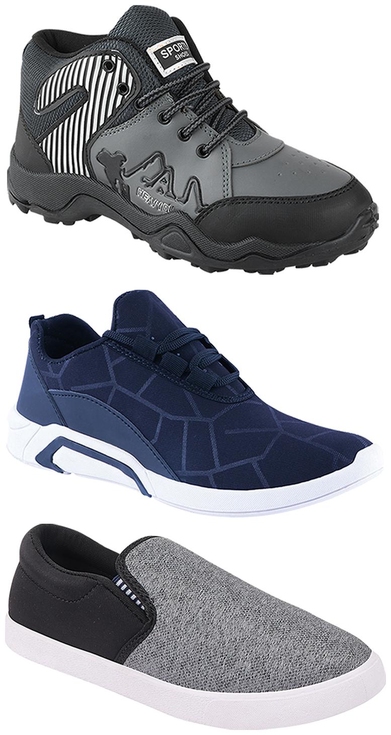 

Birde Men Multi-Color Casual Shoes - BRD-300-BLU-310-SLVR-367