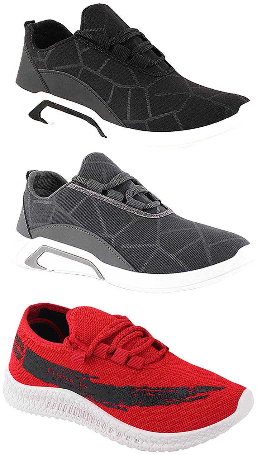 

Birde Men Multi-Color Casual Shoes - BRD-300-BLK-300-GRY-321