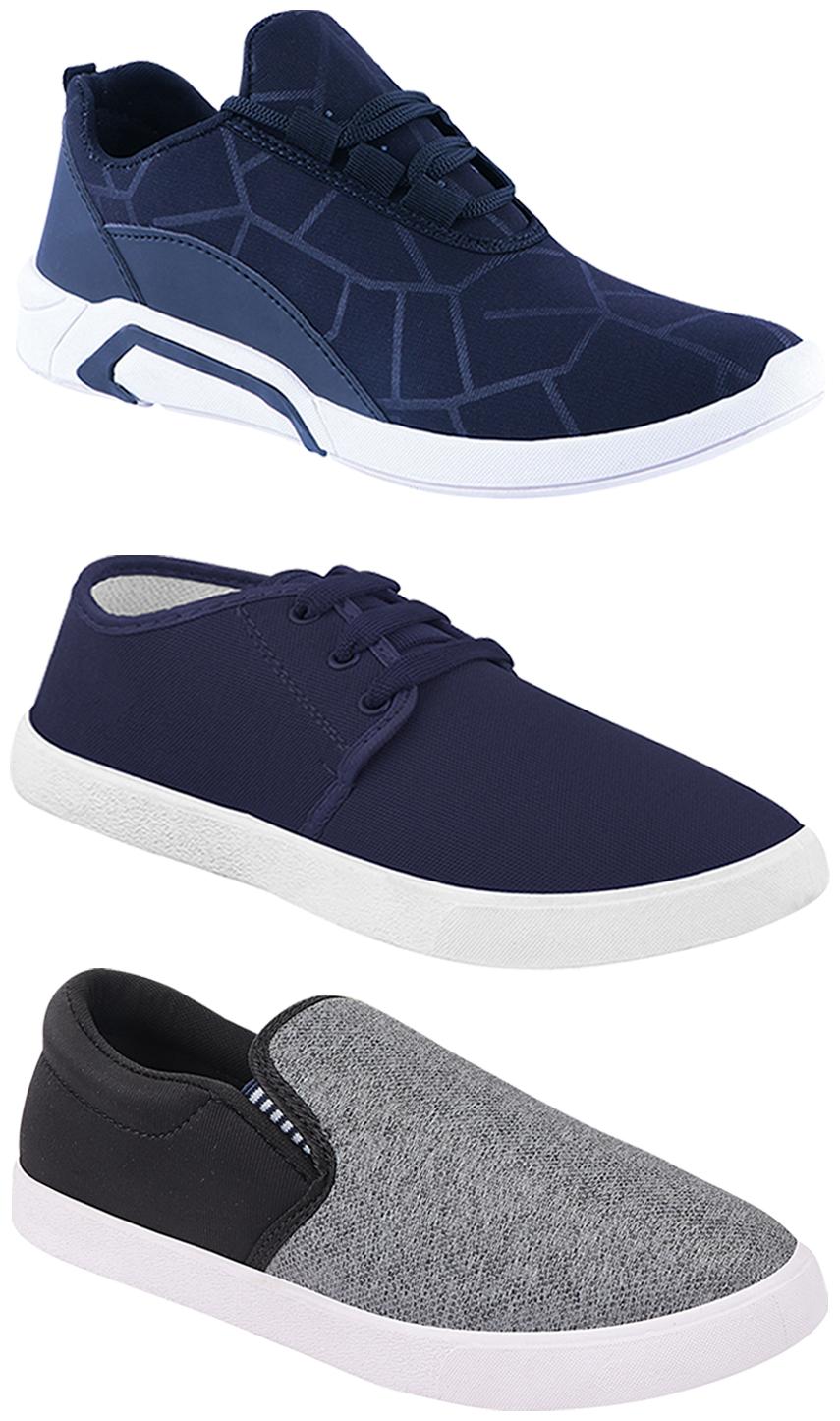 

Birde Men Multi-Color Casual Shoes - BRD-300-BLU-1078-310-SLVR