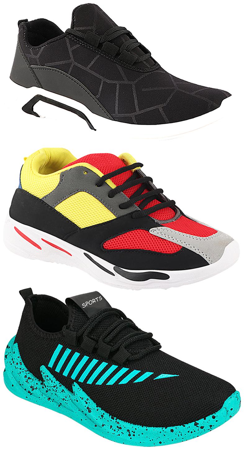 

Birde Men Multi-Color Casual Shoes - CASUAL SPORTS SNEAKERS RUNNNING SHOES - BRD-300-BLK-324-SGRN-333