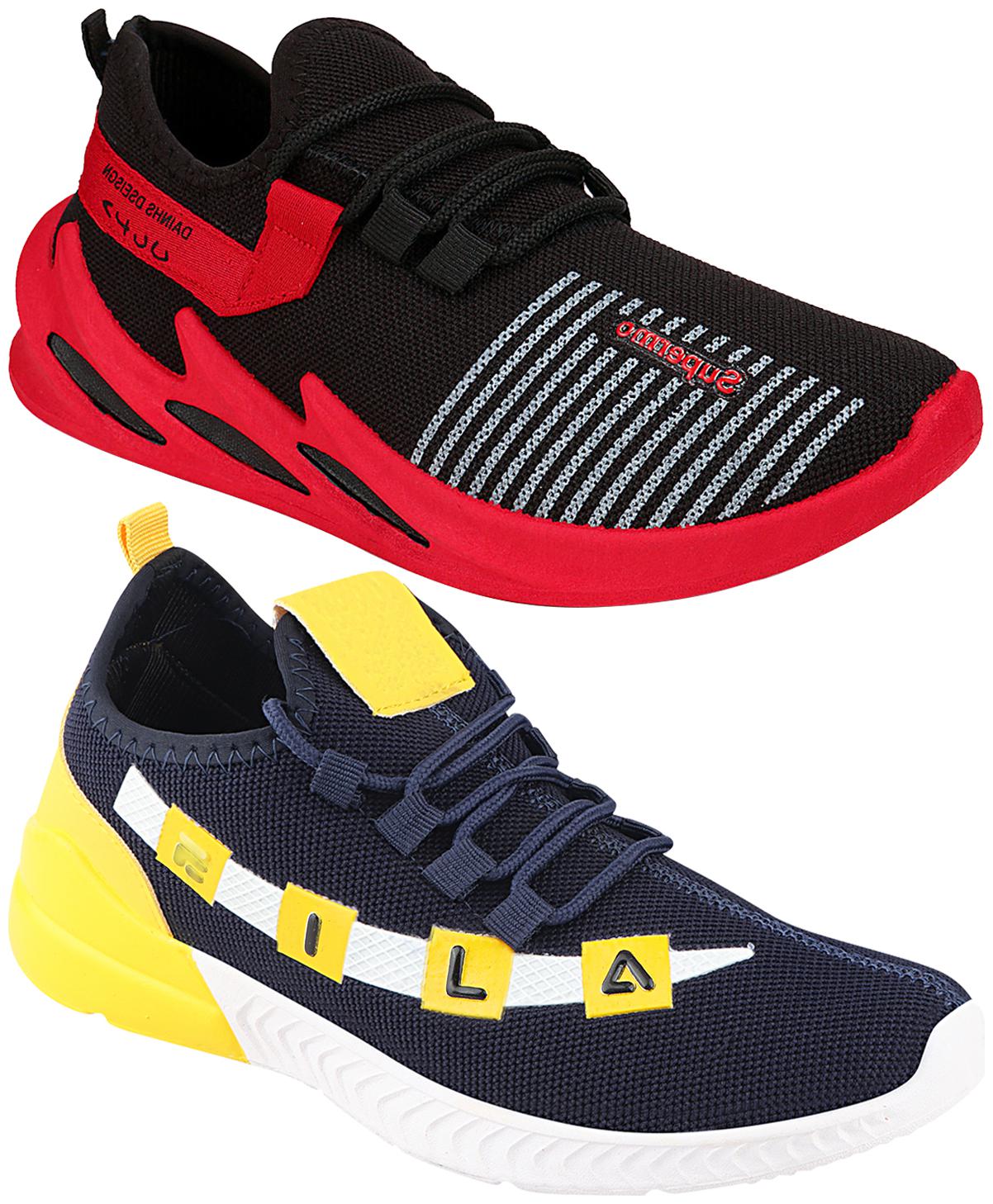 

Birde Multicolor Mesh Casual Shoes For Men (Pack of 2)