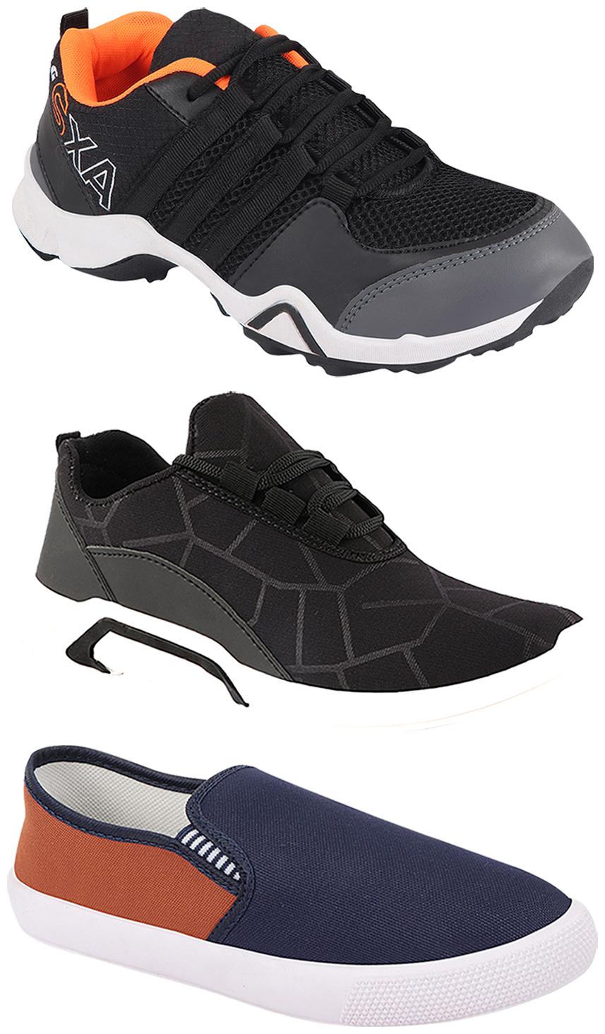 

Birde Men Multi-Color Casual Shoes - BRD-300-BLK-309-TAN AX-3