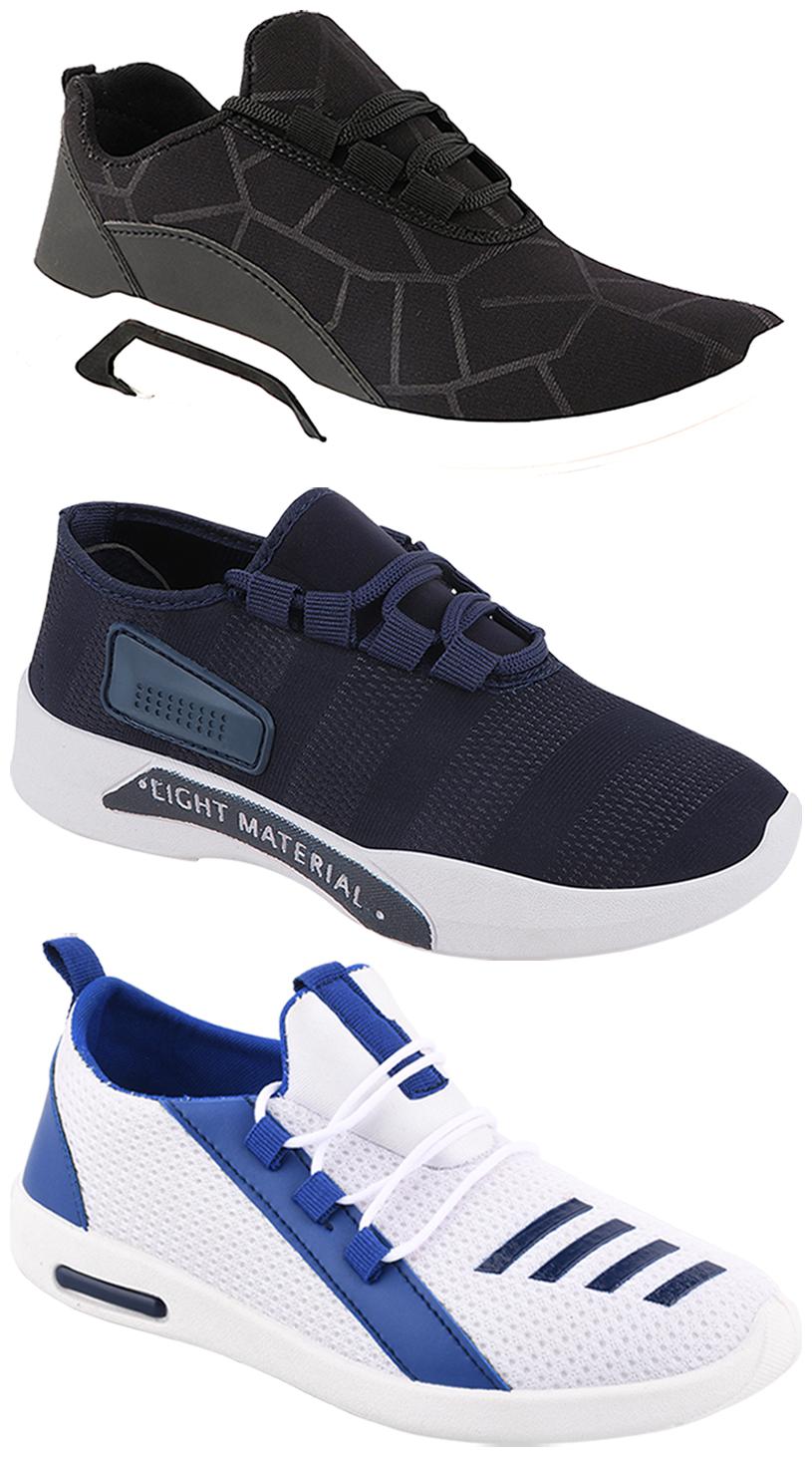 

Birde Men Multi-Color Casual Shoes - BRD-300-BLK-301-BLU-375