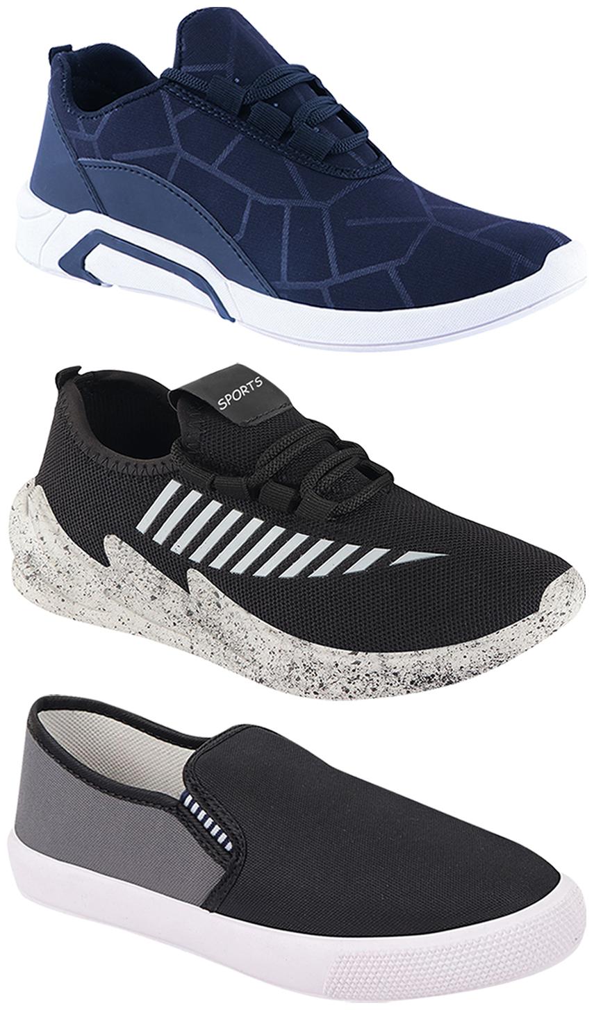 

Birde Men Multi-Color Casual Shoes - BRD-300-BLU-309-GRY-324-GRY