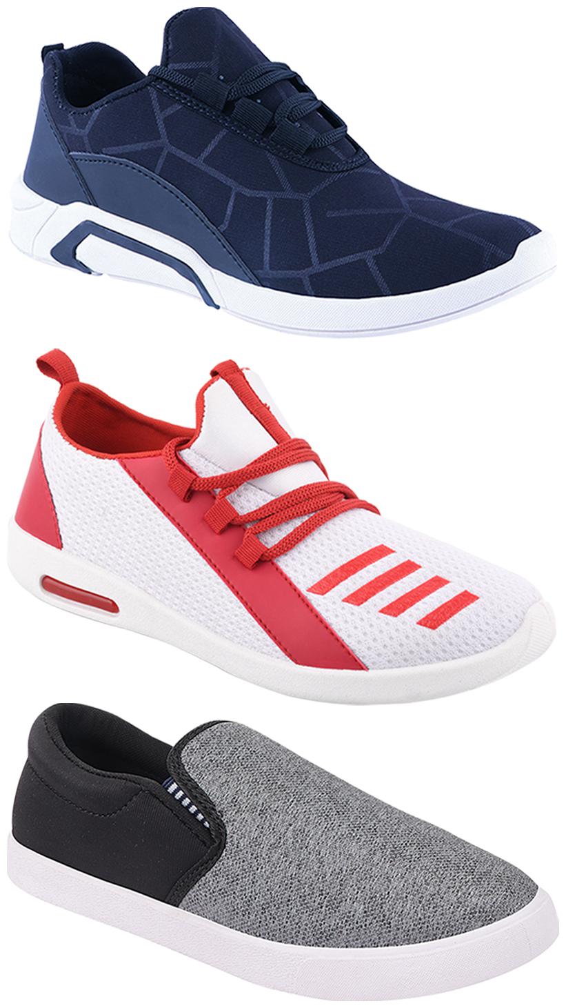 

Birde Men Multi-Color Casual Shoes - BRD-300-BLU-310-SLVR-374