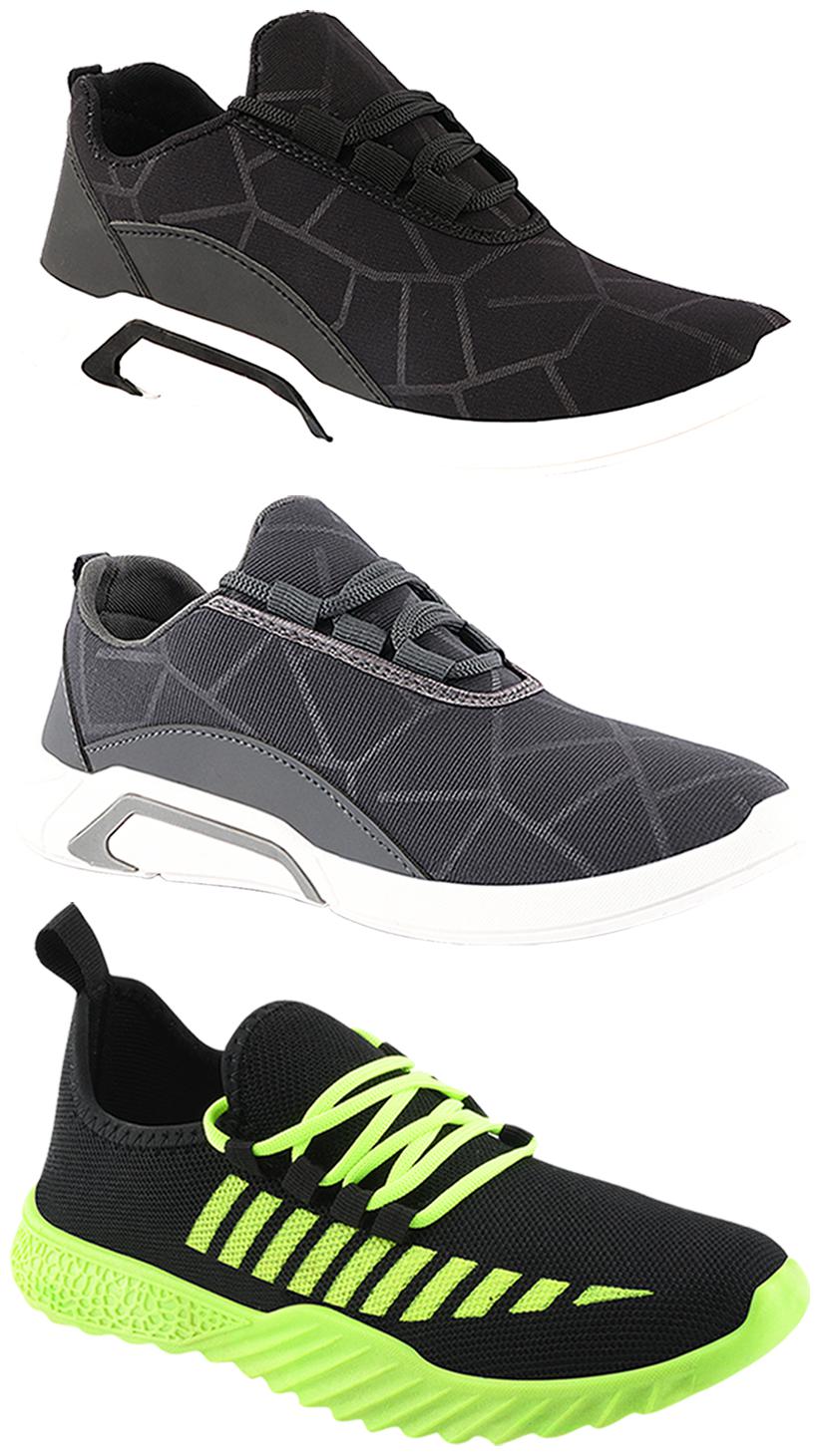 

Birde Men Multi-Color Casual Shoes - BRD-300-BLK-300-GRY-361