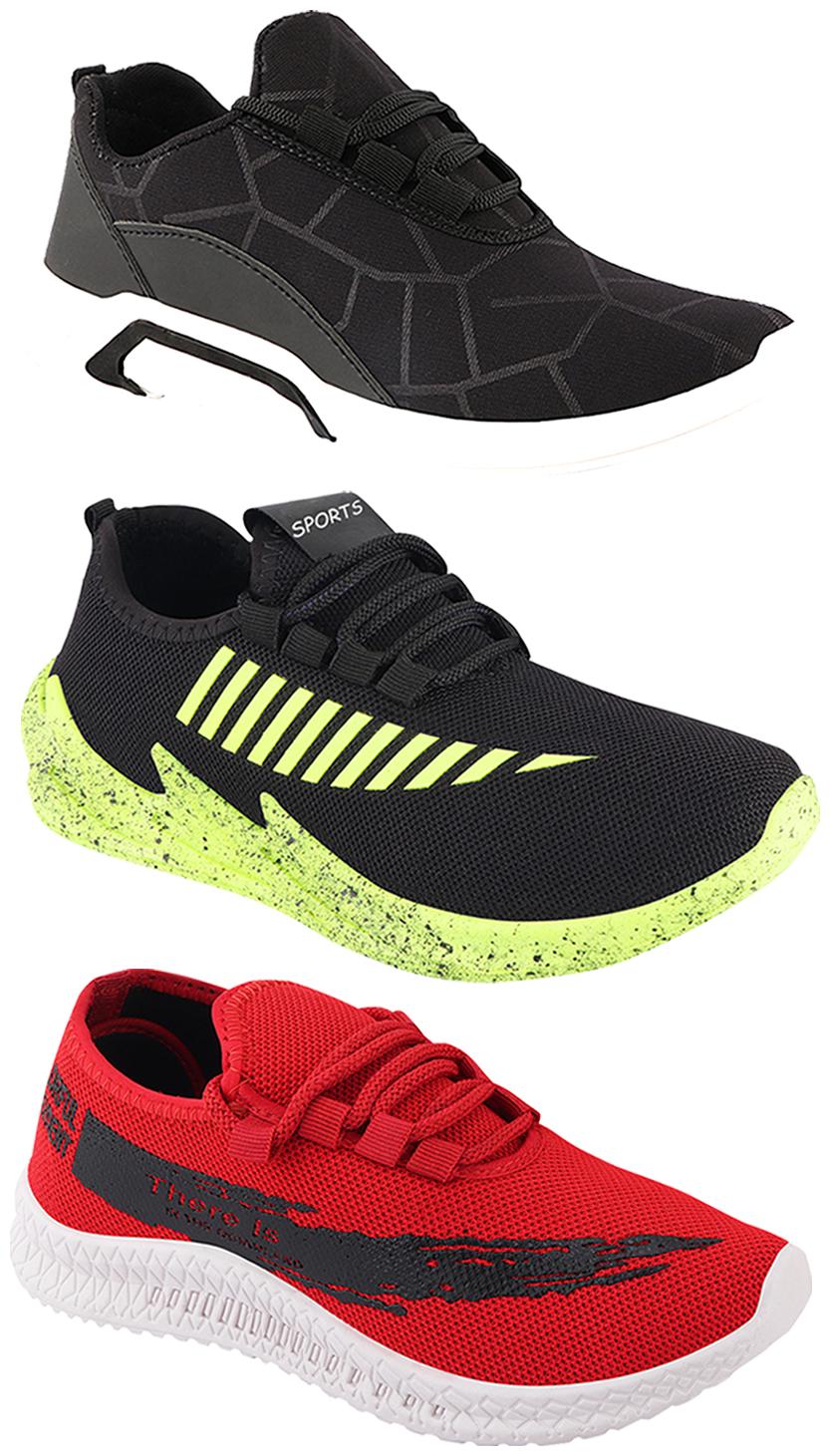 

Birde Men Multi-Color Casual Shoes - CASUAL SPORTS SNEAKERS RUNNNING SHOES - BRD-300-BLK-324-PGRN-321