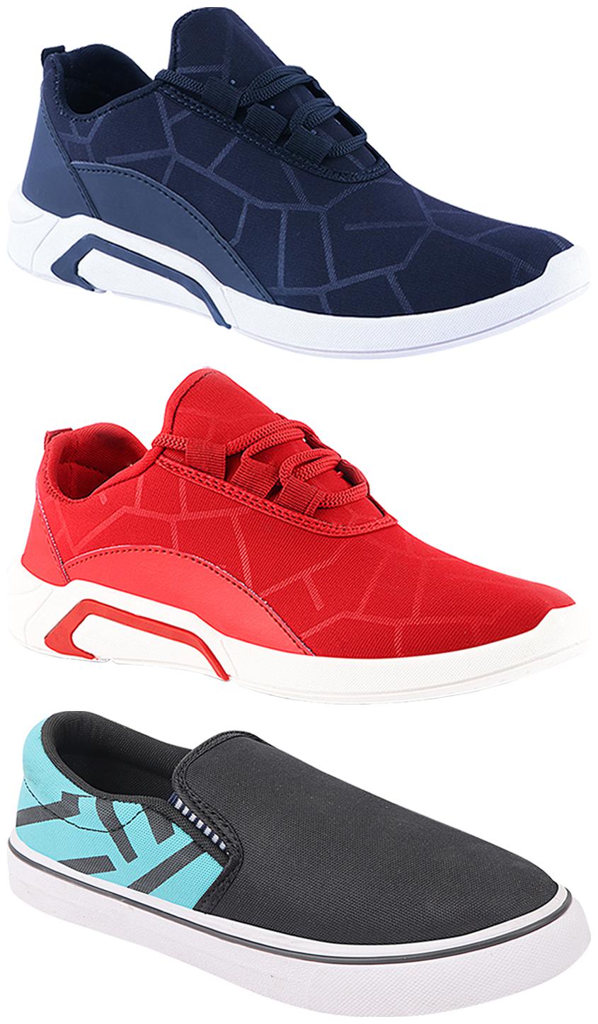 

Birde Men Multi-Color Casual Shoes - BRD-300-BLU-300-RED-308-SGRN