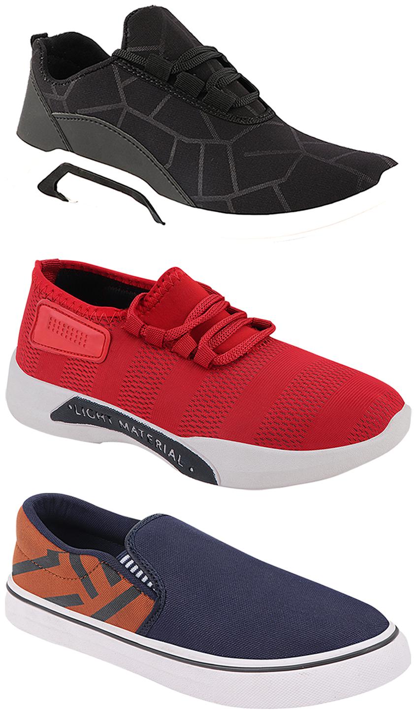 

Birde Men Multi-Color Casual Shoes - BRD-300-BLK-301-RD-308-TAN