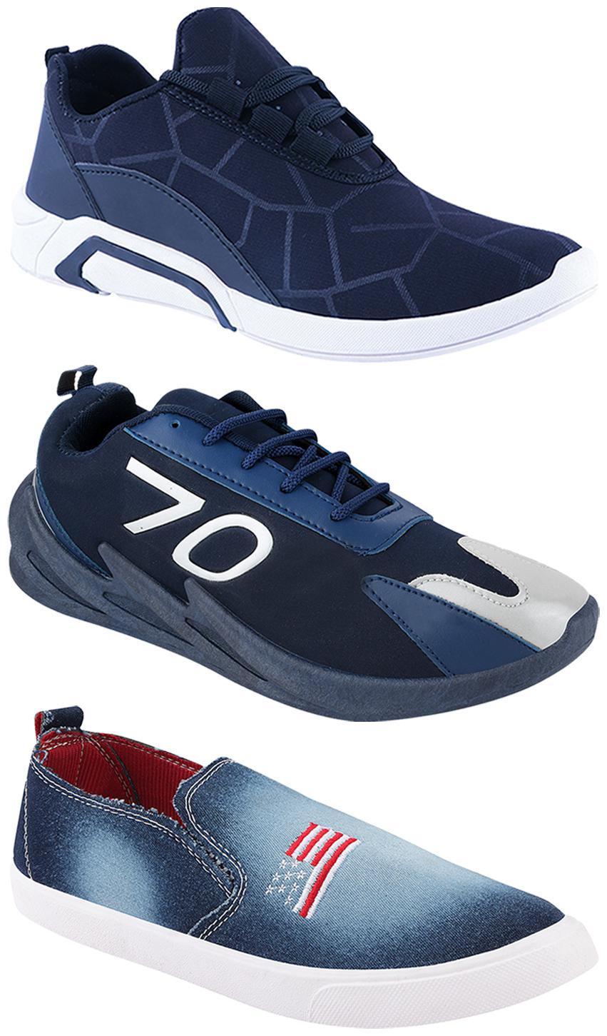 

Birde Men Multi-Color Casual Shoes - CASUAL SPORTS SNEAKERS RUNNNING SHOES - BRD-300-BLU-1220-351