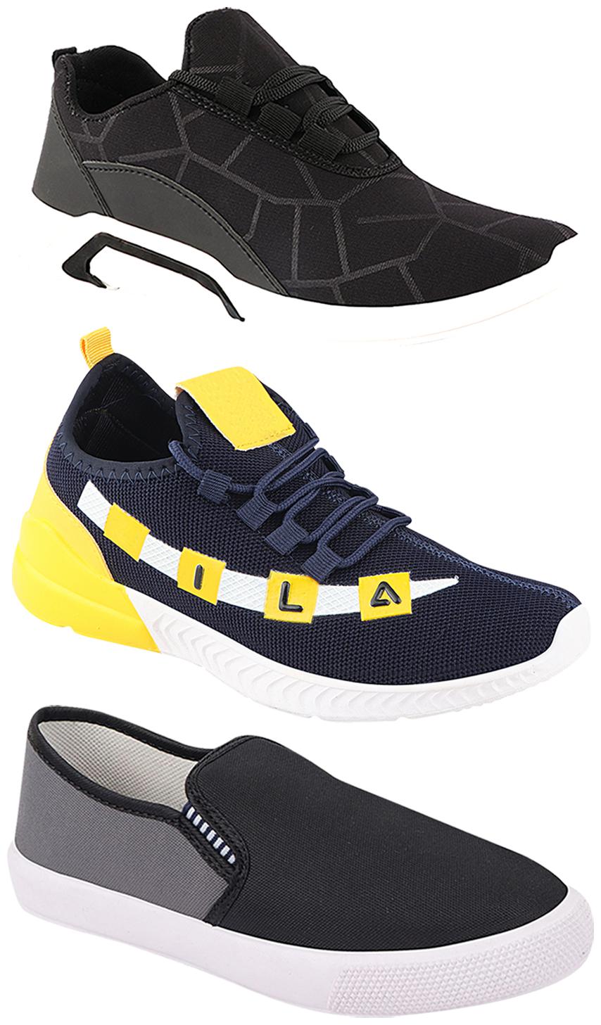 

Birde Men Multi-Color Casual Shoes - CASUAL SPORTS SNEAKERS RUNNNING SHOES - BRD-300-BLK-309-GRY-330