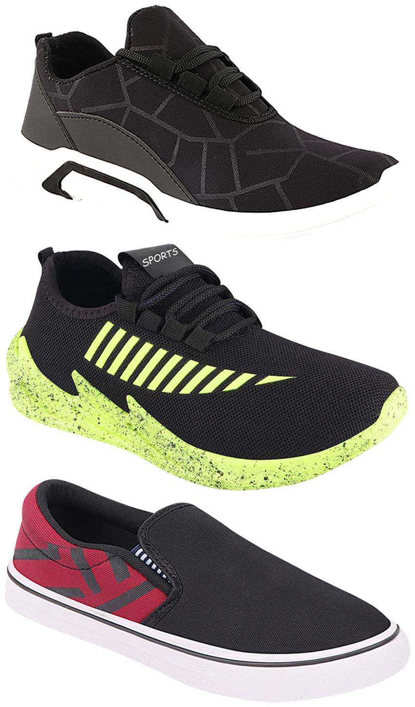 

Birde Men Multi-Color Casual Shoes - CASUAL SPORTS SNEAKERS RUNNNING SHOES - BRD-300-BLK-308-MRN-324-PGRN