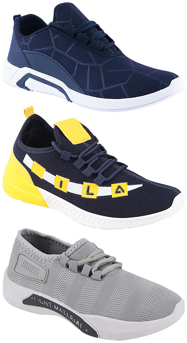 

Birde Men Multi-Color Casual Shoes - CASUAL SPORTS SNEAKERS RUNNNING SHOES - BRD-300-BLU-301-GRY-330