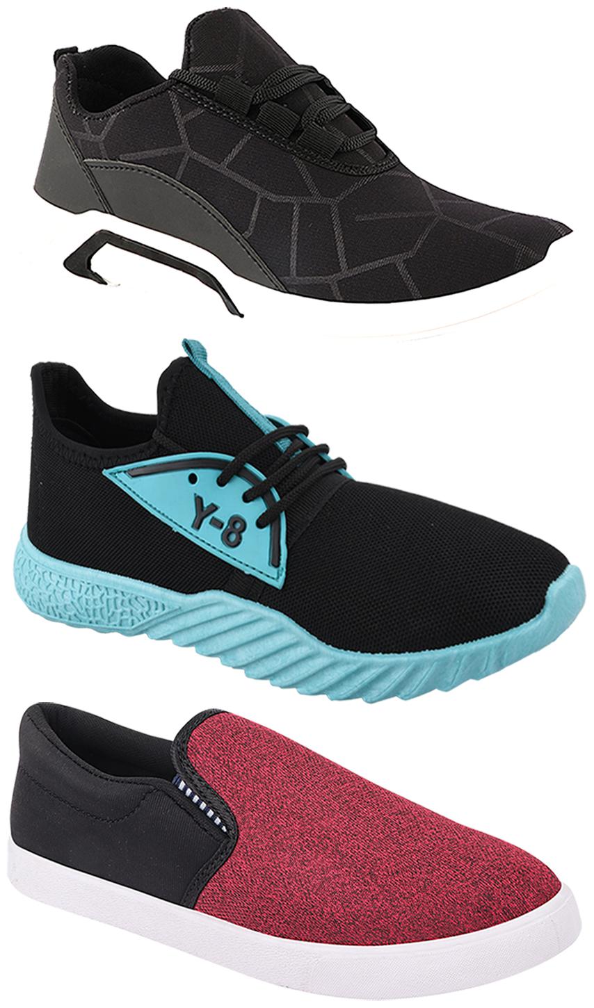 

Birde Men Multi-Color Casual Shoes - BRD-300-BLK-310-BLK-386