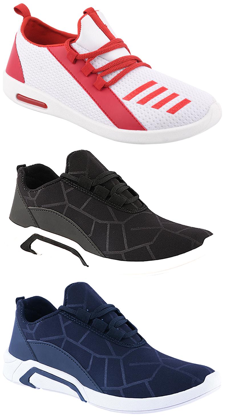 

Birde Men Multi-Color Casual Shoes - BRD-300-BLK-300-BLU-374