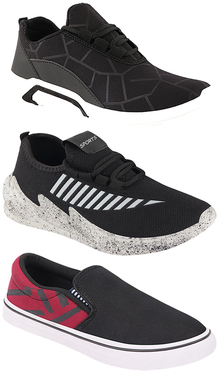 

Birde Men Multi-Color Casual Shoes - BRD-300-BLK-308-MRN-324-GRY