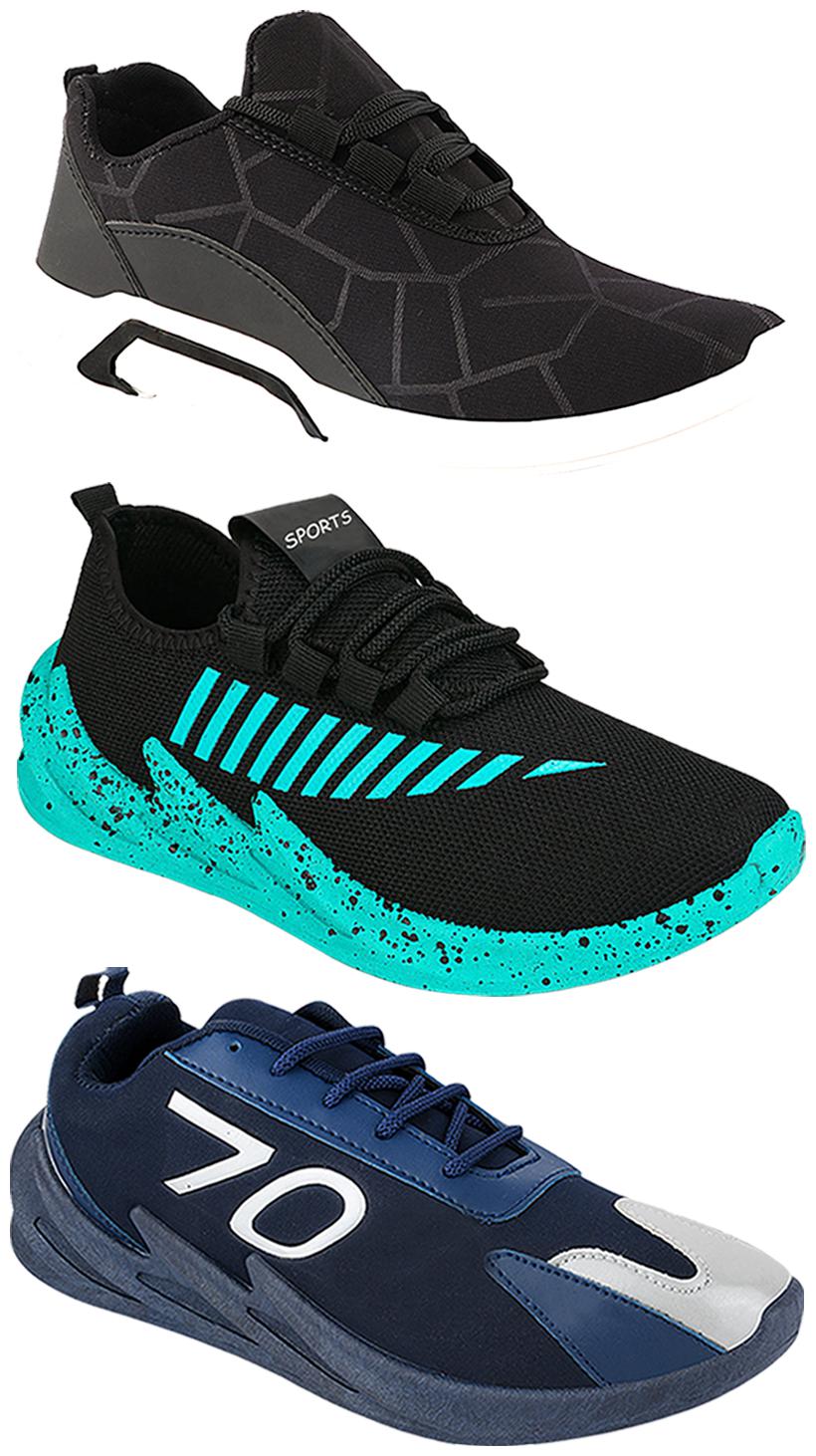 

Birde Men Multi-Color Casual Shoes - CASUAL SPORTS SNEAKERS RUNNNING SHOES - BRD-300-BLK-324-SGRN-351