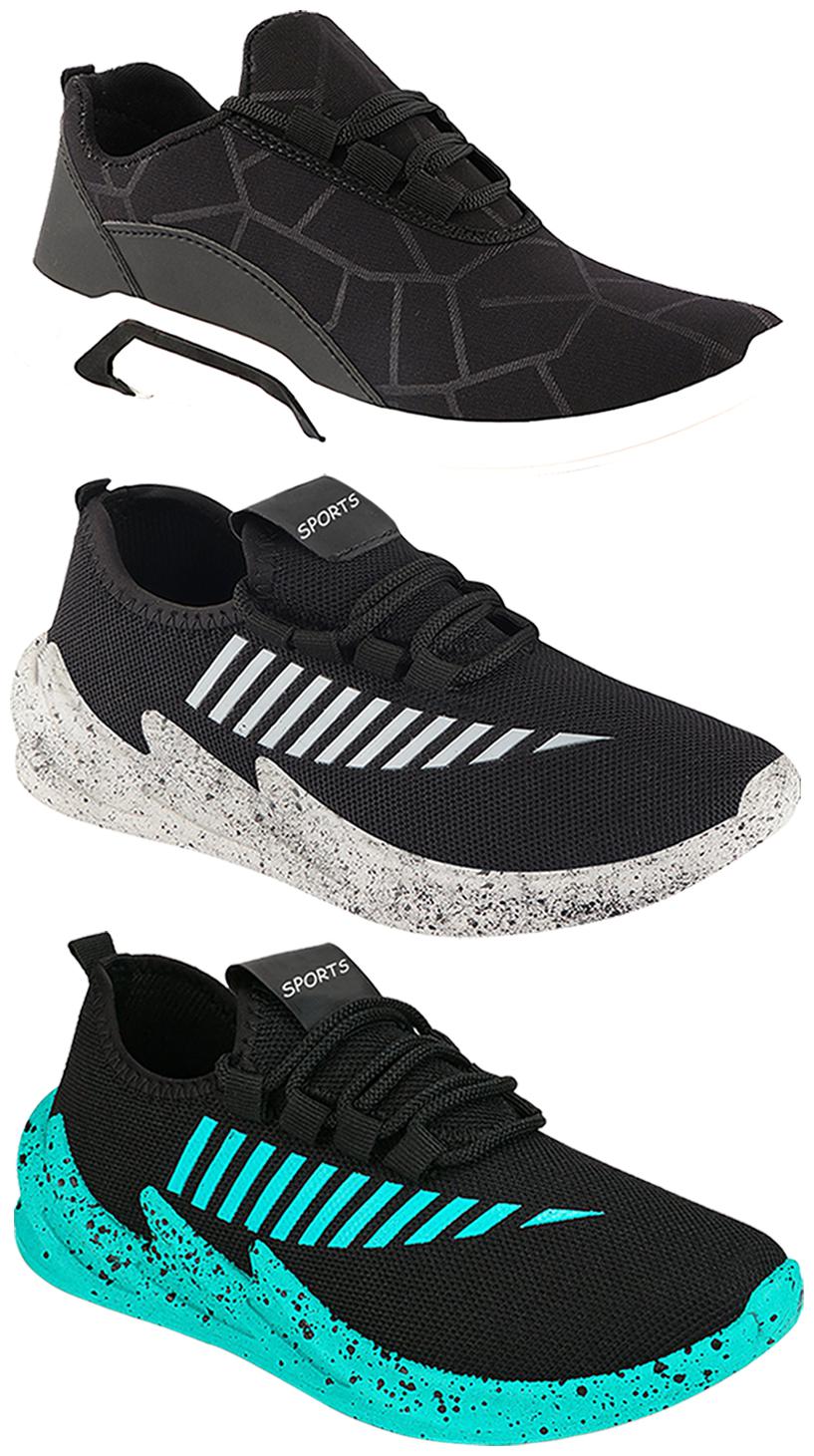 

Birde Men Multi-Color Casual Shoes - BRD-300-BLK-324-GRY-324-SGRN