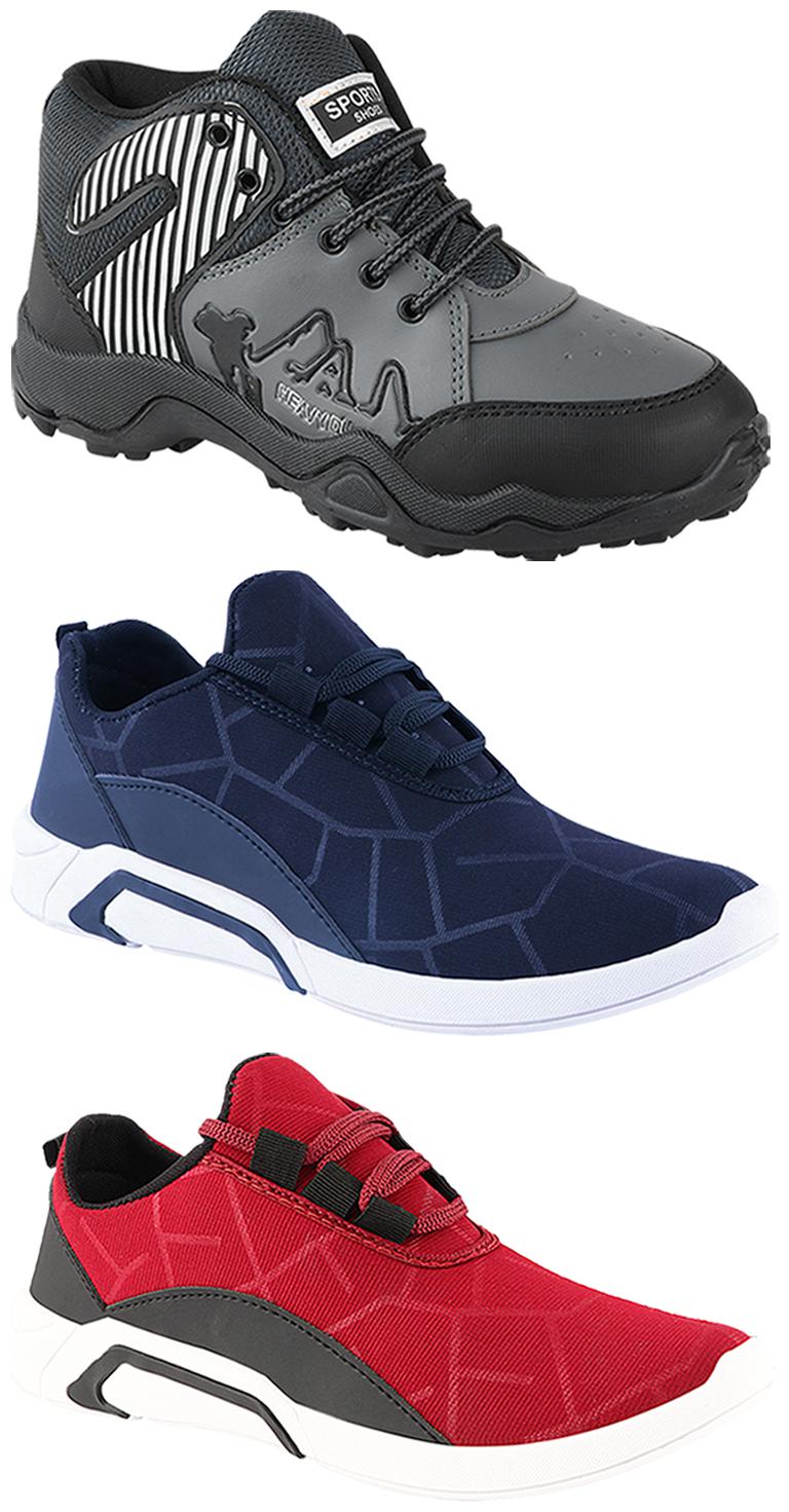 

Birde Men Multi-Color Casual Shoes - BRD-300-BLU-300-CHRY-367