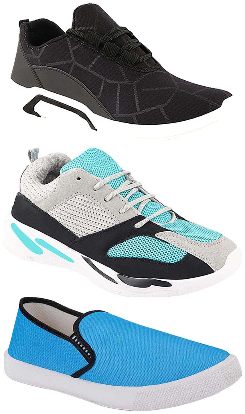 

Birde Men Multi-Color Casual Shoes - CASUAL SPORTS SNEAKERS RUNNNING SHOES - BRD-300-BLK-309-SKY-332