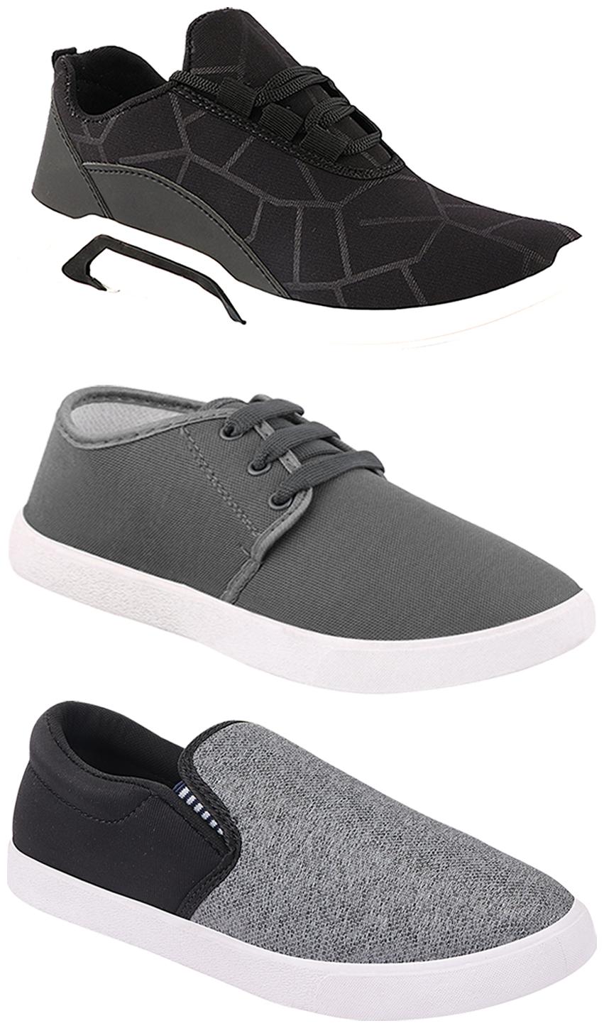 

Birde Men Multi-Color Casual Shoes - BRD-300-BLK-1079-310-SLVR