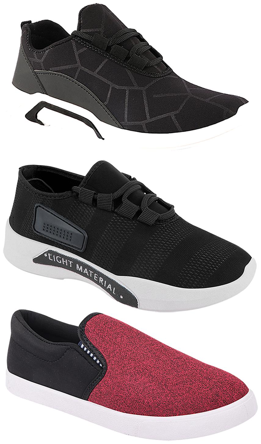 

Birde Men Multi-Color Casual Shoes - BRD-300-BLK-301-BLK-310-BLK