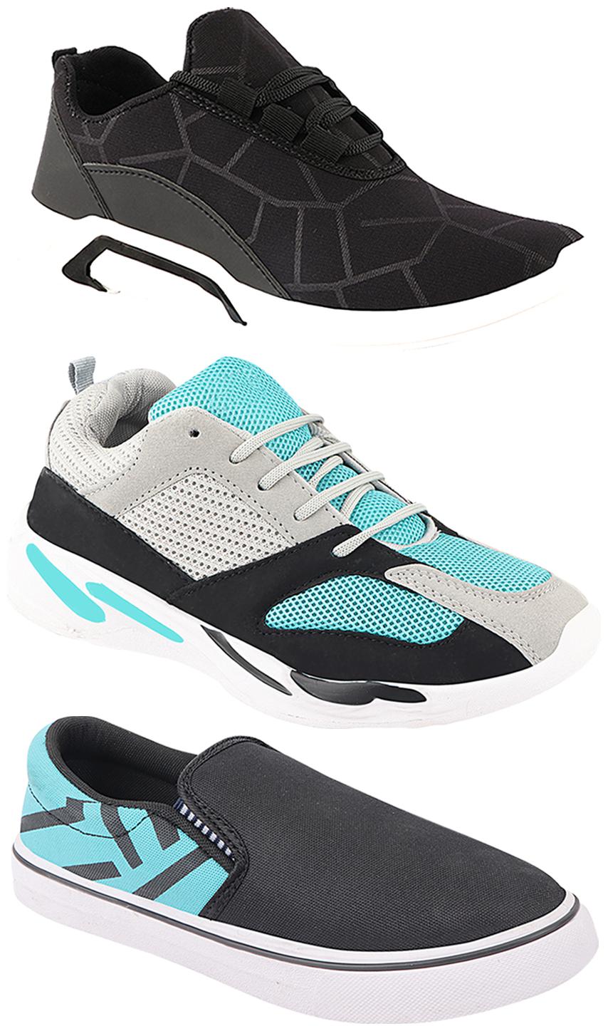 

Birde Men Multi-Color Casual Shoes - CASUAL SPORTS SNEAKERS RUNNNING SHOES - BRD-300-BLK-308-SGRN-332