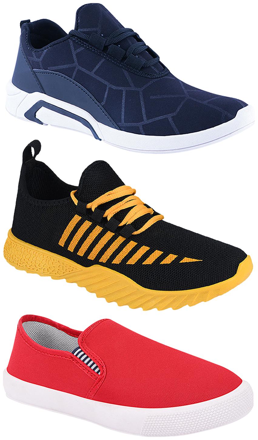 

Birde Men Multi-Color Casual Shoes - BRD-300-BLU-309-RD-360