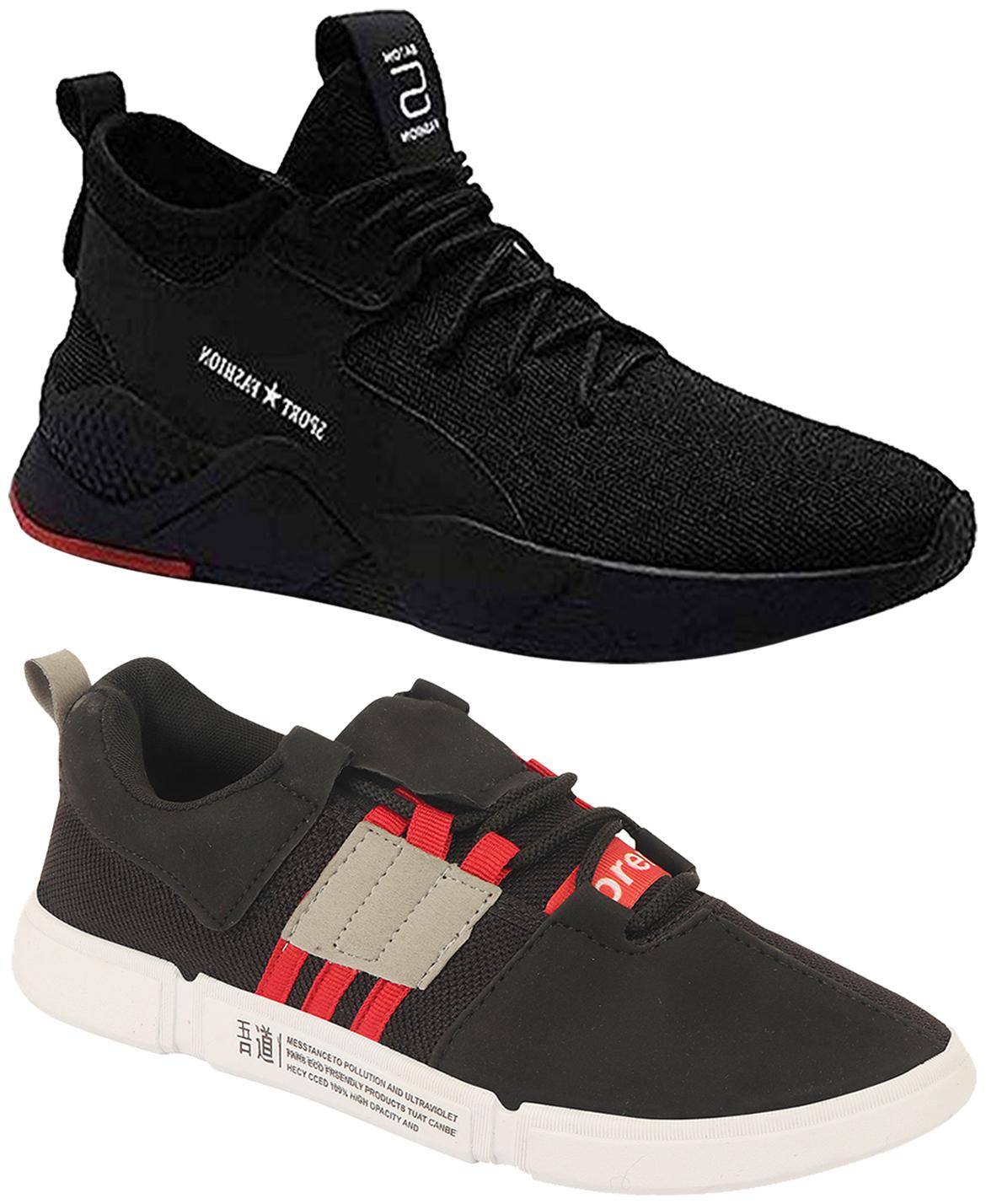 

Birde Men Multi-Color Casual Shoes - BRD-343-CHAMPION-1-BLK-RD