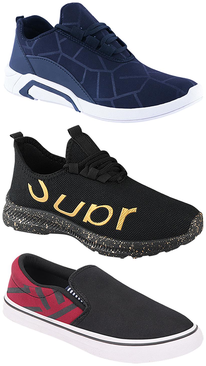 

Birde Men Multi-Color Casual Shoes - BRD-300-BLU-308-MRN-368