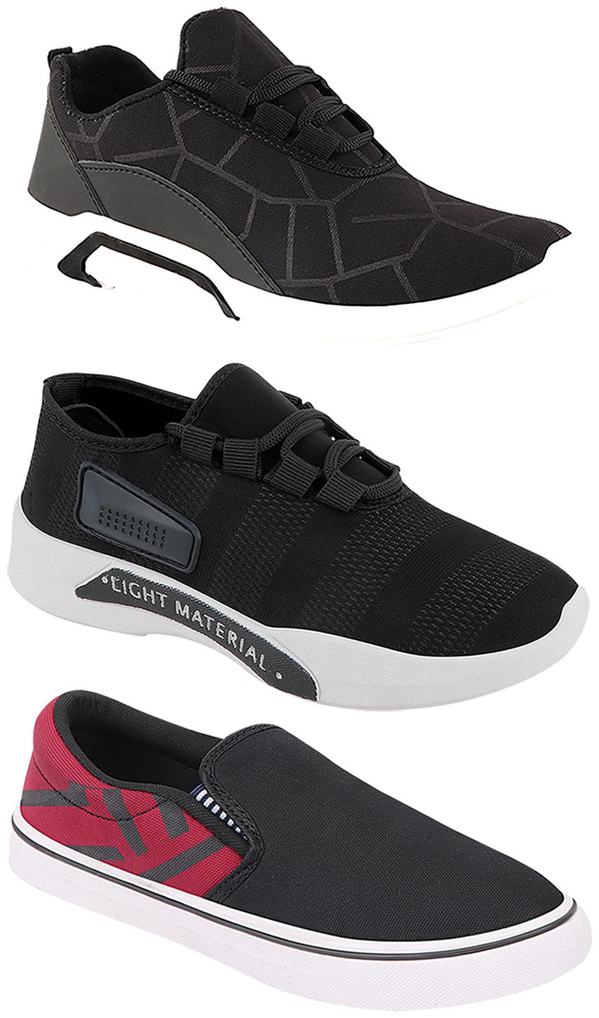 

Birde Men Multi-Color Casual Shoes - BRD-300-BLK-301-BLK-308-MRN