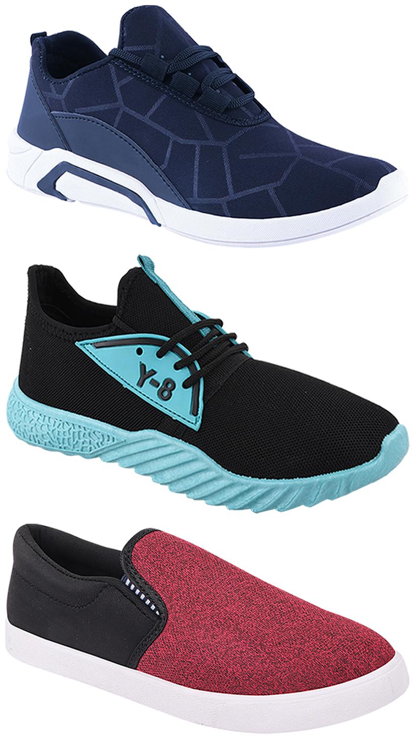 

Birde Men Multi-Color Casual Shoes - BRD-300-BLU-310-BLK-386